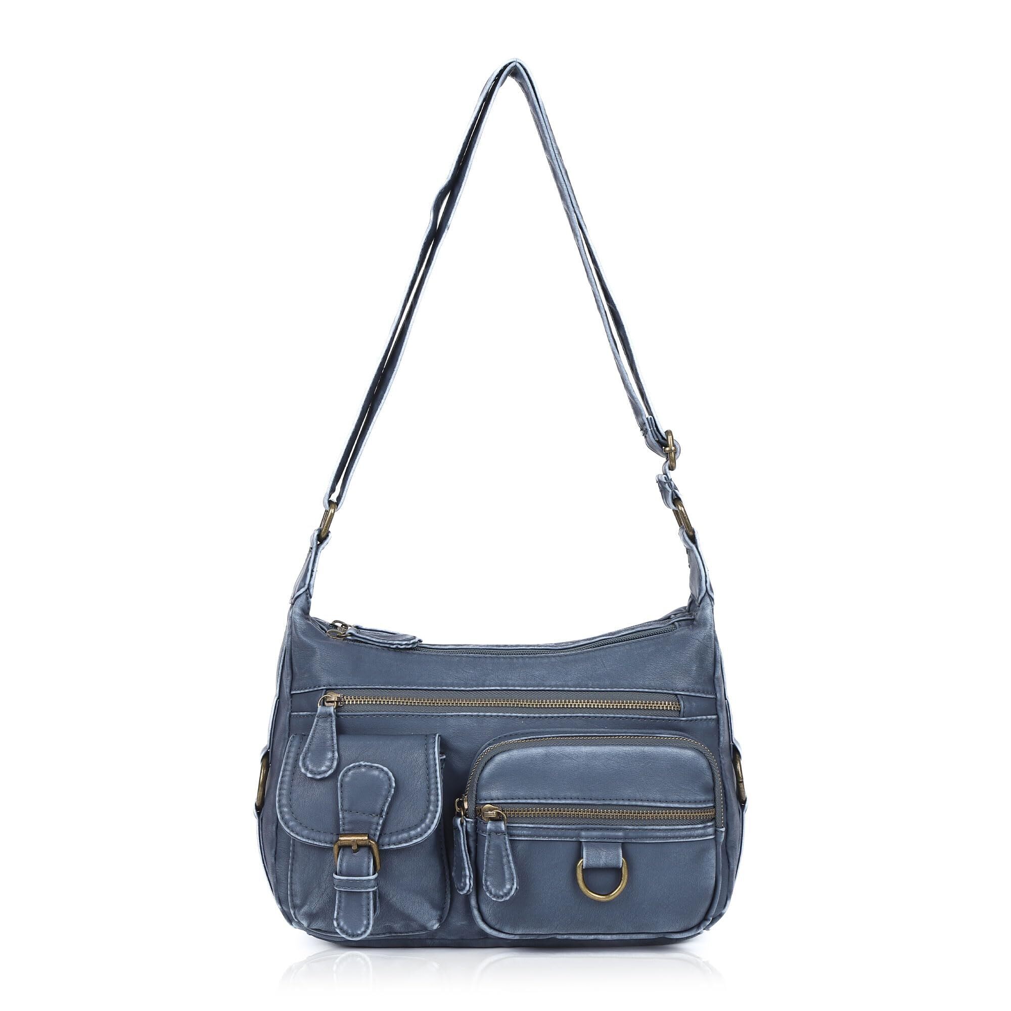 7060 Purses Soft Pu Leather Purses And Handbags Blue